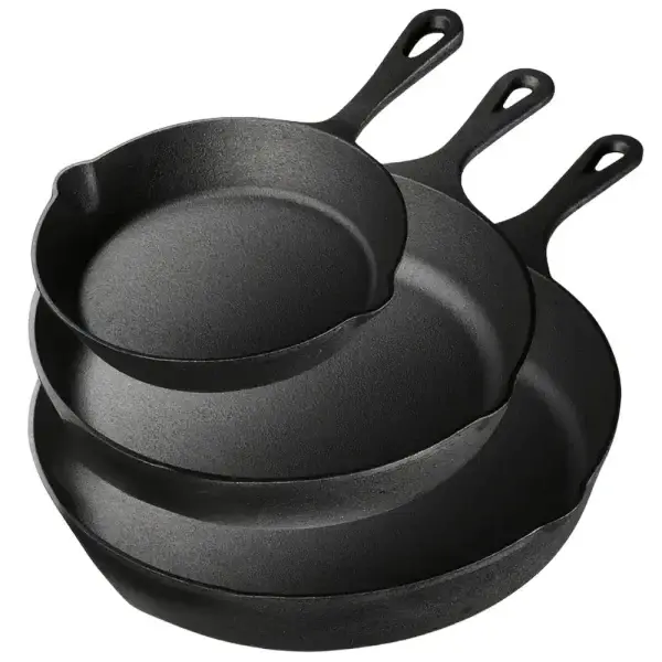 3-Piece Cast Iron Pan Set